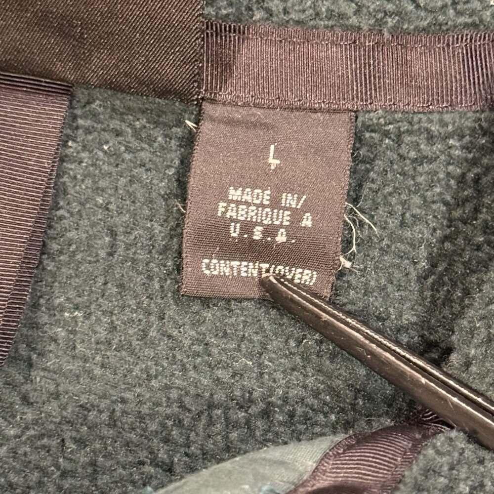 Vintage Patagonia 25410 Size Large Hunter Green Synchilla Mens Zip Fleece Jacket - Picture 6 of 11